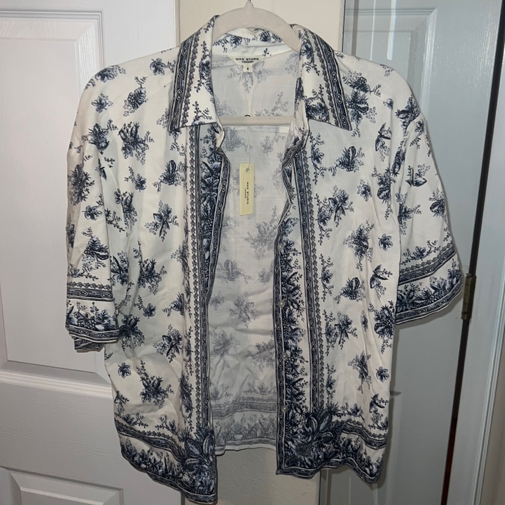 Max Studio London printed button down